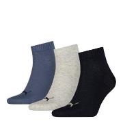 Puma Strømper 3P Quarter Socks Marine/Grå Str 35/38