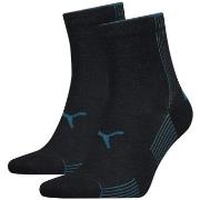 Puma Strømper 2P Rib Quarter Sock Blå Str 35/38 Dame