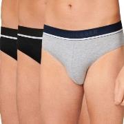 Schiesser 3P 95-5 Organic Cotton Rio Brief Svart/Grå bomull Medium Her...