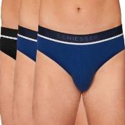 Schiesser 3P 95-5 Organic Cotton Rio Brief Svart/Blå bomull X-Large He...