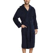 Schiesser Essentials Terry Cloth Bathrobe Marine bomull Small Herre