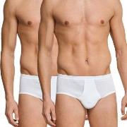 Schiesser 2P Original Classics Fine Rib Sport Briefs Hvit bomull X-Lar...