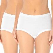 Schiesser Truser 2P Original Classics Fine Rib Waist Panties Hvit bomu...