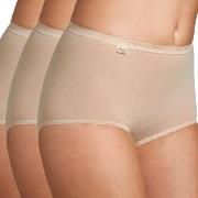 Sloggi Truser 3P Basic Maxi Beige bomull 38 Dame