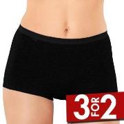 Sloggi Truser Basic Short Svart bomull 46 Dame