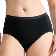Sloggi Truser Dam Basic Midi Svart bomull 46 Dame