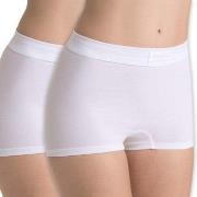 Sloggi Truser 2P Double Comfort Shorts Hvit bomull 38 Dame