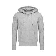 Stedman Active Hooded Sweatjacket For Men Gråmelerad XX-Large Herre