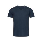 Stedman Ben V-neck For Men Marine ringspunnet bomull Small Herre