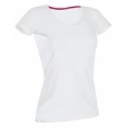 Stedman Claire V-neck Hvit ringspunnet bomull Medium Dame