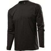 Stedman Classic Long Sleeve Men Svart bomull Large Herre