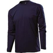 Stedman Classic Long Sleeve Men Mørkblå bomull Large Herre