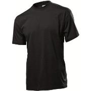 Stedman Classic Men T-shirt Svart bomull XX-Large Herre