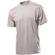 Stedman Classic Men T-shirt Lysgrå bomull Small Herre