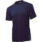 Stedman Classic Men T-shirt Marine bomull Medium Herre