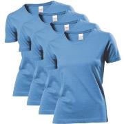 Stedman 4P Classic Women T-shirt Lysblå bomull Small Dame