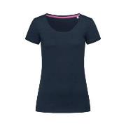 Stedman Megan Crew Neck Marine ringspunnet bomull Large Dame