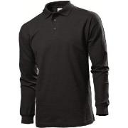 Stedman Polo Long Sleeve Men Svart bomull Large Herre