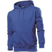 Stedman Sweatshirt Hooded Men Royalblå Large Herre