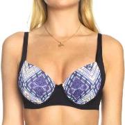 Sunseeker Tribe Attack Underwire Bikini Bra Svart mønstret E 44 Dame