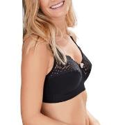 Swegmark BH Cotton Bloom Fairtrade Soft Bra Svart bomull C 75 Dame