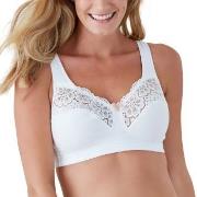 Swegmark BH Cotton Bloom Fairtrade Soft Bra Hvit bomull B 90 Dame