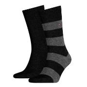 Tommy Hilfiger Strømper 2P Men Rugby Sock Svart Str 43/46 Herre