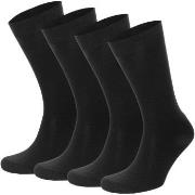 Topeco Strømper 4P Men Socks Plain Svart Str 41/45 Herre