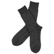 Topeco Strømper Men Wool Rib Socks Mørkgrå  Str 41/45 Herre