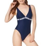 Triumph Summer Waves Padded Swimsuit Mørkblå B 40 Dame