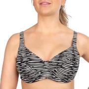 Trofe Graphic Nice Underwired Bikini Bra Svart/Hvit C 36 Dame