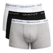 Gant 3P Essential Basic CS Trunks Grå/Svart bomull Large Herre