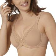 Triumph BH Modern Lace Cotton Underwire Bra Beige D 85 Dame