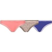 Calvin Klein Truser 3P Bottoms Up Refresh Thongs Blå/Rosa nylon X-Larg...