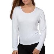 Trofe Bamboo Solids Longsleeve Top Hvit Bambus Small Dame