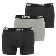 Levis 3P Back in Session Boxer Svart/Grå bomull Small Herre