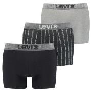 Levis 3P Boxer Giftbox Svart/Grå bomull Small Herre