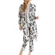 Damella Greymelange Flower Wrap Around Robe Grå X-Large Dame