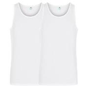 Dovre 2P Organic Cotton Singlet Hvit økologisk bomull Small Herre