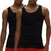 HUGO 2P Twin Tank Top Svart bomull Large Herre