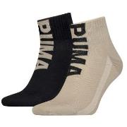 Puma Strømper 2P Men Logo Quarter Socks Sand Str 43/46 Herre