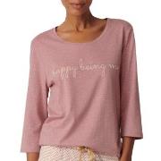 Triumph Lounge Me Cotton Top Rosa bomull 42 Dame