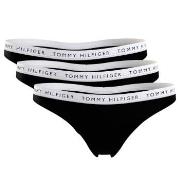 Tommy Hilfiger Truser 3P Recycled Essentials Thong Svart Medium Dame