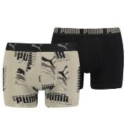 Puma 2P Logo Print Boxer Sand bomull Medium Herre