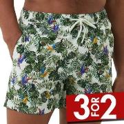 Björn Borg Badebukser Sylvester Swim Shorts Hvit/Grønn polyester Large...