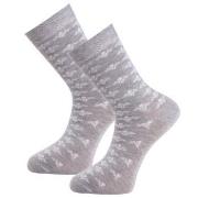 Trofe Bamboo Flower Socks Strømper 2P Grå Str 35/38 Dame