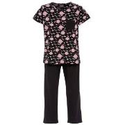 Trofe Bold Dots Pyjamas Svart mønstret Medium Dame