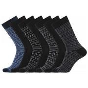 Dovre Strømper 7P Bamboo Socks Svart/Blå Str 41/45 Herre