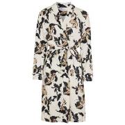 Damella Greymelange Flower Wrap Around Robe Krem Large Dame