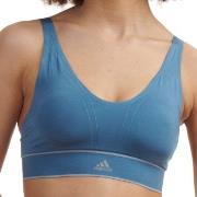 adidas BH 40GG Seamless Plunge Bra Blå Large Dame